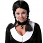 Parrucca Mercoledì Addams con trecce per completare il costume di paura