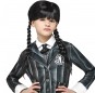 Parrucca per bambini Wednesday Addams Nevermore per completare il costume di paura