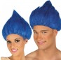 La più divertente Parrucca troll blu per feste in maschera