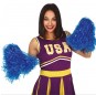 Pompon blu da cheerleader per completare il costume