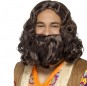 Set parrucca e barba hippie