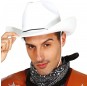 Cappello da cowboy bianco per completare il costume