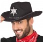 Cappello da cowboy Western nero per completare il costume